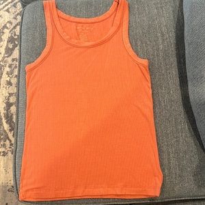 American Eagle ribbed orange tank top